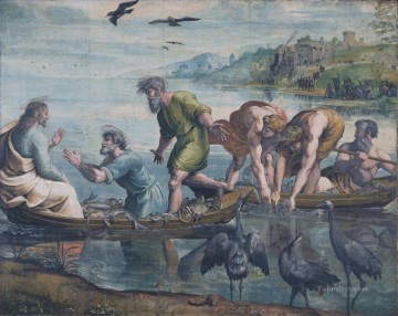 魚の奇跡のドラフト ルネサンスの巨匠ラファエロ Oil Paintings